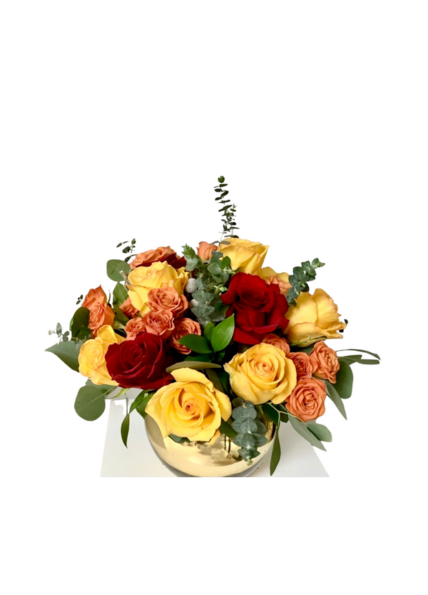 GLV-45 - 12 Mixed Roses Arrangement