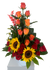 GLV-16 - 18 Mixed Roses and Sunflowers Arrangement