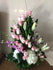 GLW087 - 24 PINK ROSES SPIRAL WITH HYDRANGEAS, ORCHIDS AND LILIES