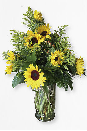 GLW014 - SUNFLOWERS AND GREENERY