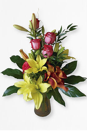 GLW024 - LILIES, CALLAS AND ROSES
