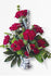 GLW042 - 36 ROSES AND GREENS (Metallic Vase)