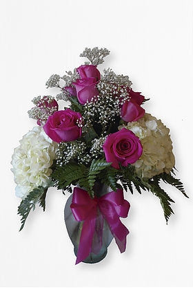 GLW052 - Classic Roses and Hydrangeas Arrangement