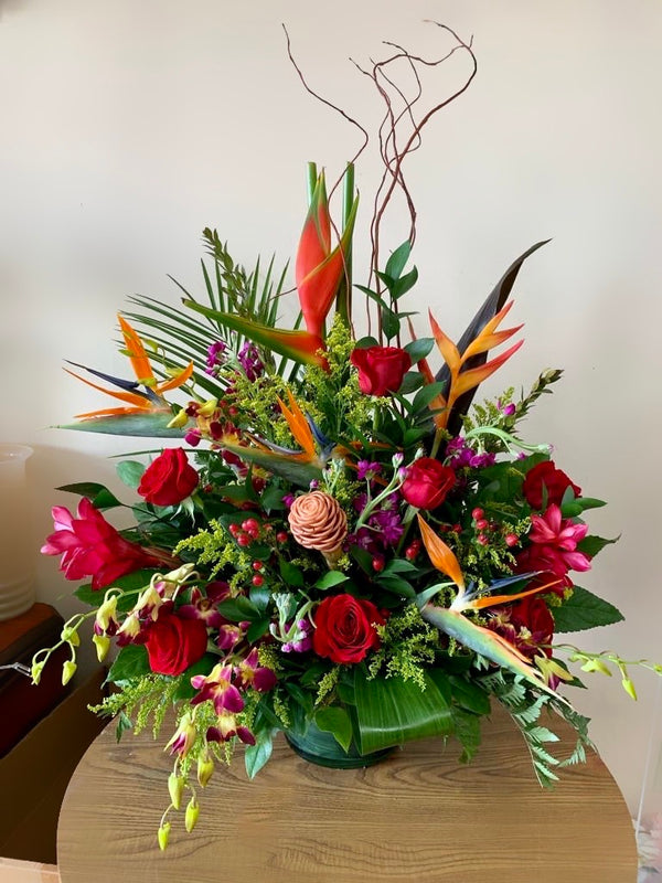 GLW080 - EXOTIC FLOWERS WITH ORCHIDS
