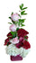 GLW123 - CUTE RED AND PINK ROSES, PURPLE CALLAS, WHITE HYDRANGEAS AND GREENERY - SMALL